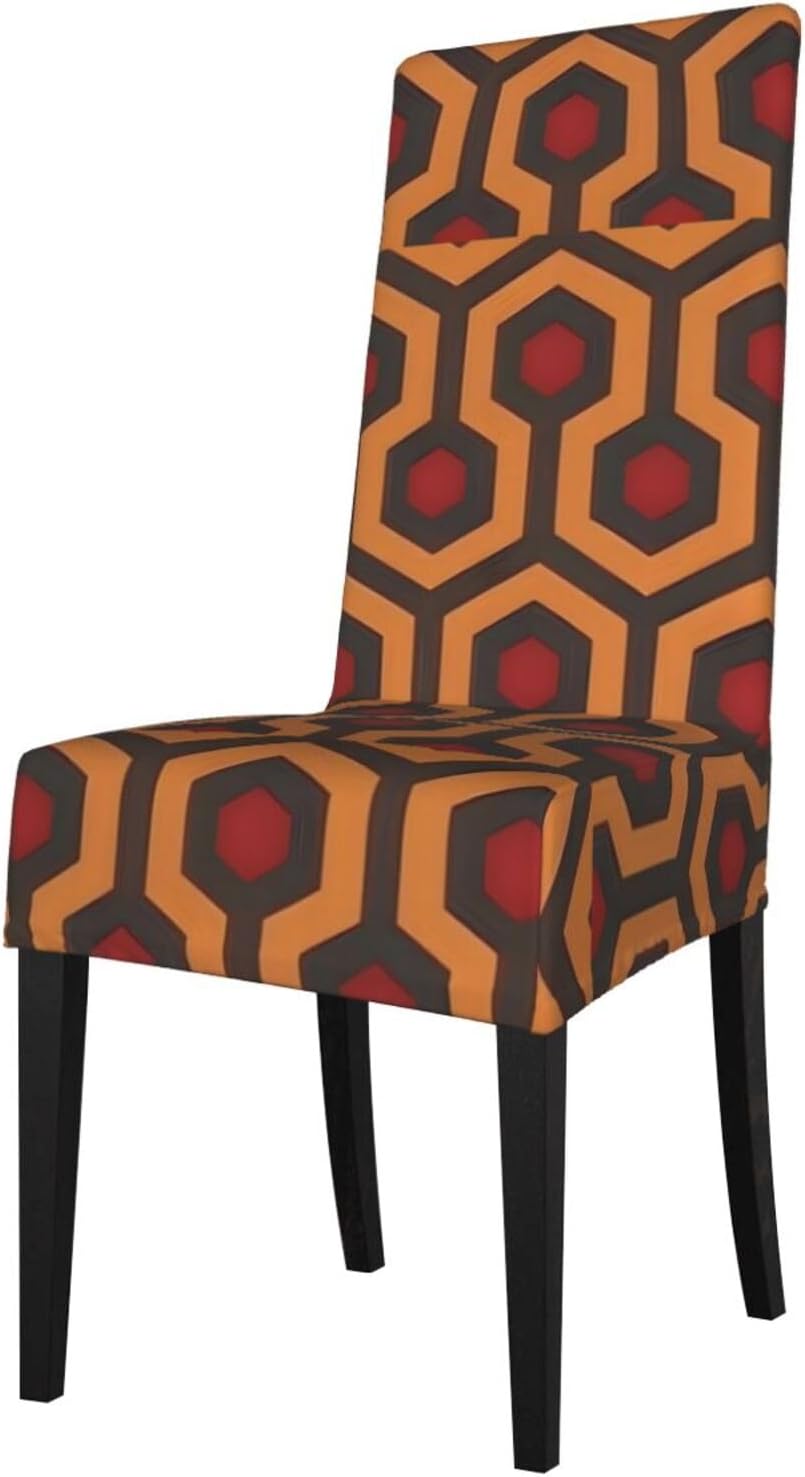 Shining Overlook Prints Protection Cover for Dining Chair – Stretchy & Wrinkle-Resistant Chair Throw Covers for Dining Room, Hotel, and Event Decor