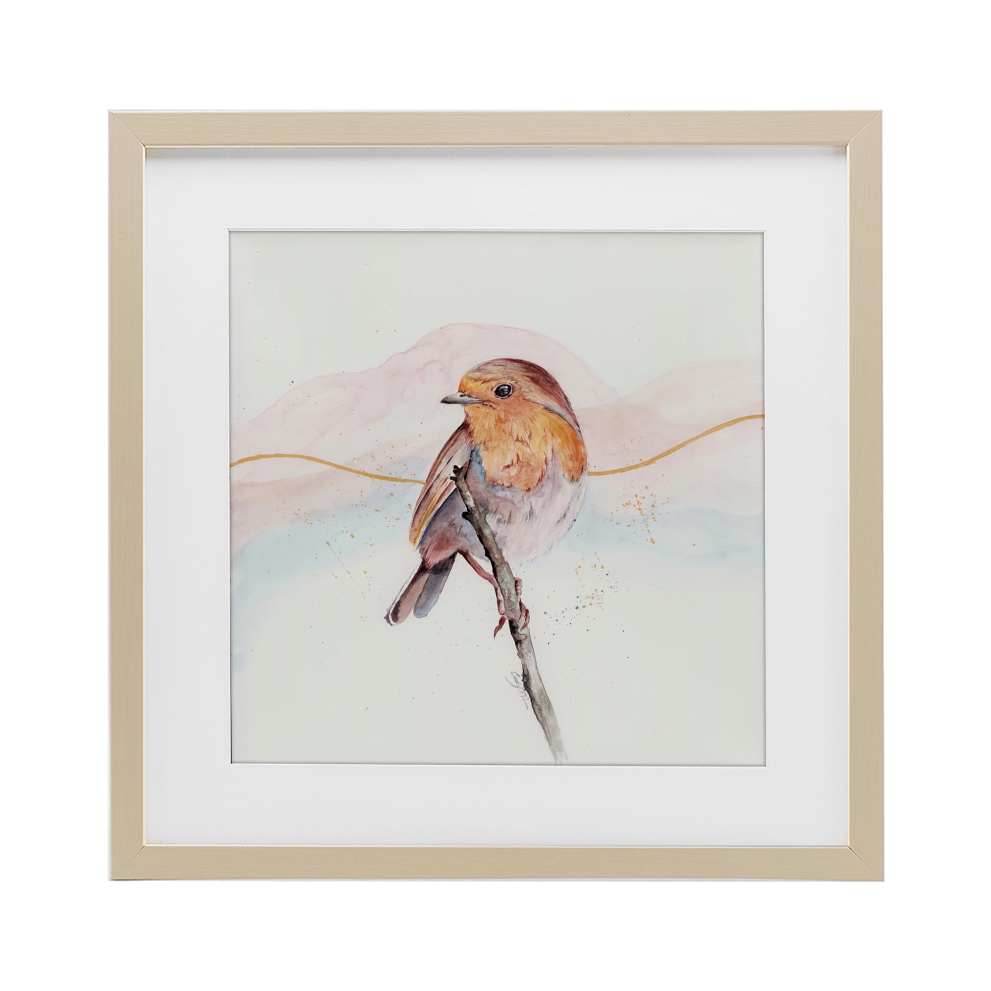 Stupell Industries Songbird Perched Subtlety Birch Framed Print Under Glass, design by Cady Driver, 16 x 16