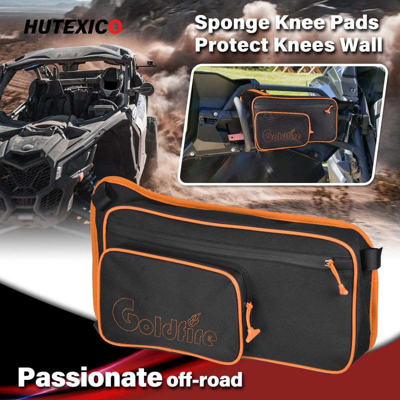 Bolsas de almacenamiento traseras para UTV, compatibles con Can-Am Maverick X3 2017-2026 (todos los modelos), organizadores para puertas del conductor y pasajero, paquete de 2 - Naranja miniatura 2
