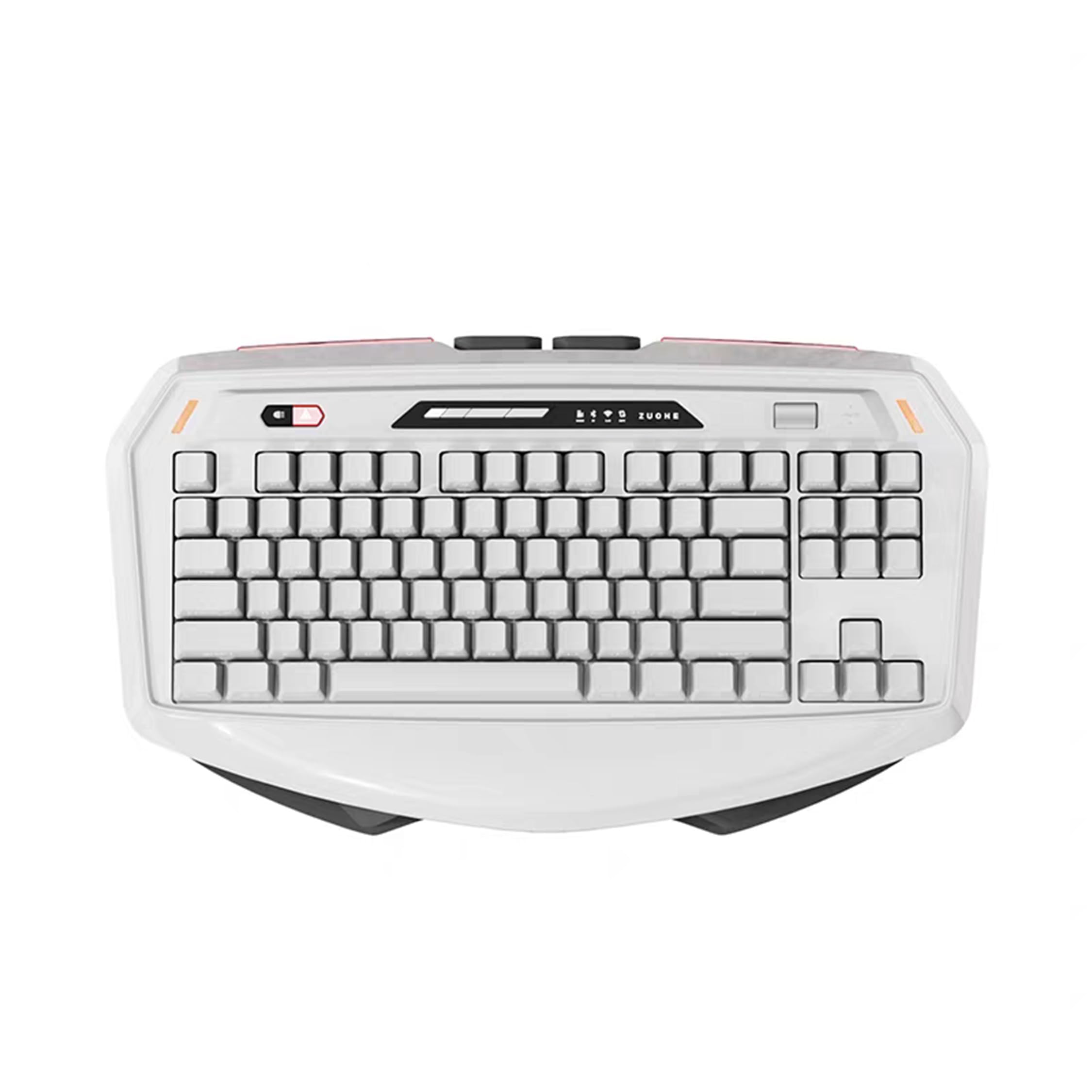 ZORNHER MAX870 Wireless Mechanical Gaming Keyboard,80% White Custom Creamy Sound Keyboard with Shine Through PBT Keycaps,Pre-lubed Linear Switches,Hot-Swappable,RGB Backlit,2.4GHz/USB-C/BT5.0