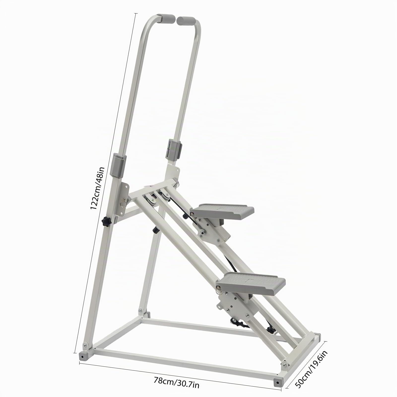Vertikale Klettermaschine – Faltbarer Heimtrainer Stepper für Ganzkörpertraining | Verstellbare Griffe, Stufen & Pedale | Kompakt & leise Familien