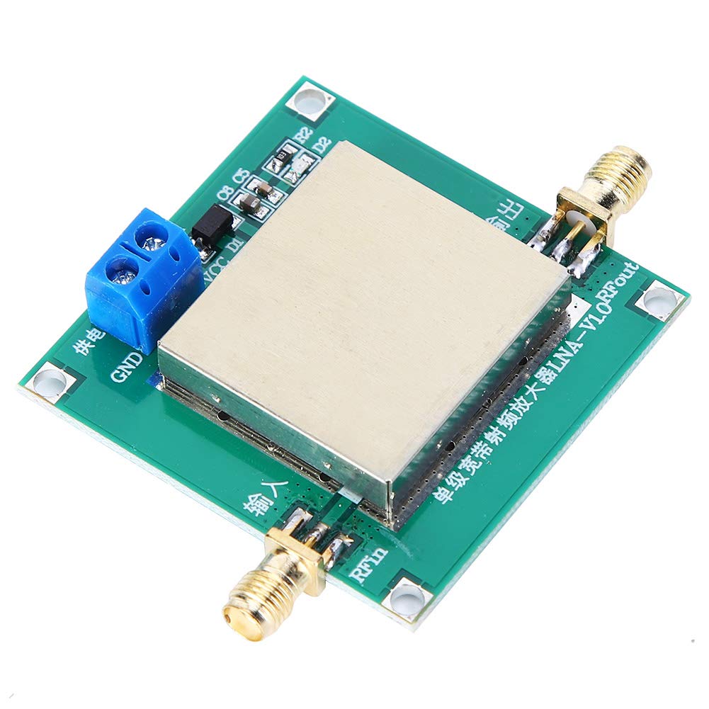 Walfront Amplificateur RF Bande Large Faible Bruit LNA (1 à 3000 MHz, Gain 20 dB) 12 V CC pour Ondes Courtes, Diffusion FM, Récepteur Télécommande