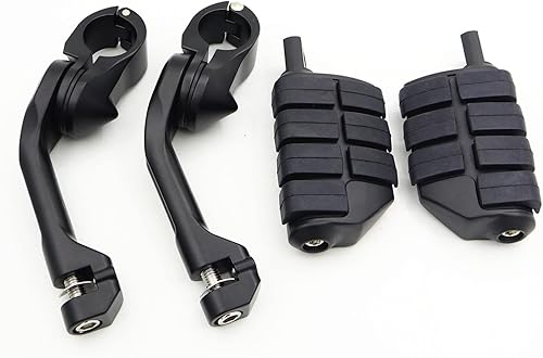 Miniatura 4 de Estriberas de carretera para motocicleta, 1.25 pulgadas, pedales de autopista, guardia del motor, clavijas ajustables en ángulo largo, montaje para