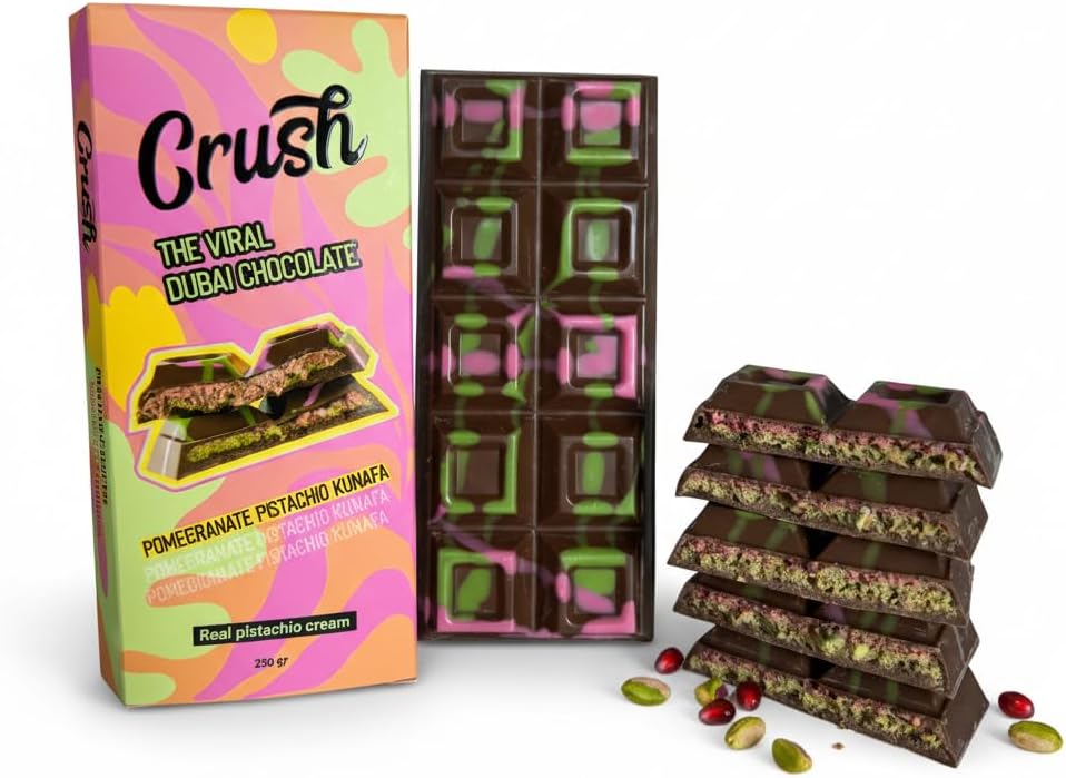 Crush Dubai Chocolate Bar (Pomegranate)