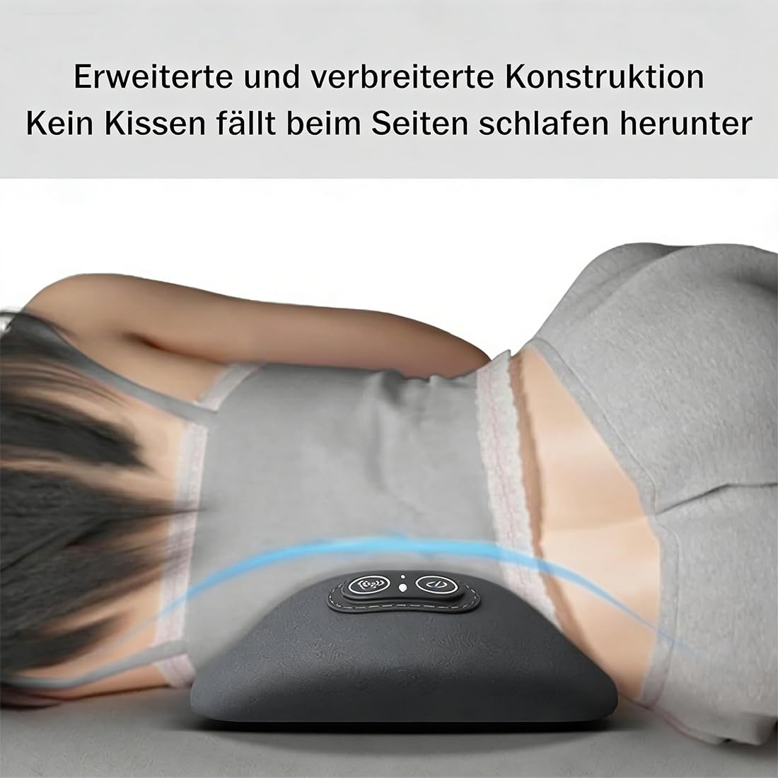 Curosleep - Triple Fusion Massagegerät,Lendenwirbel Massagegerät, Rückenmassagegerät mit Wärme/Vibration/Lendenwirbelstütze, Ergonomische Rückenstütze for Nacken, Schultern und Rücken (A)