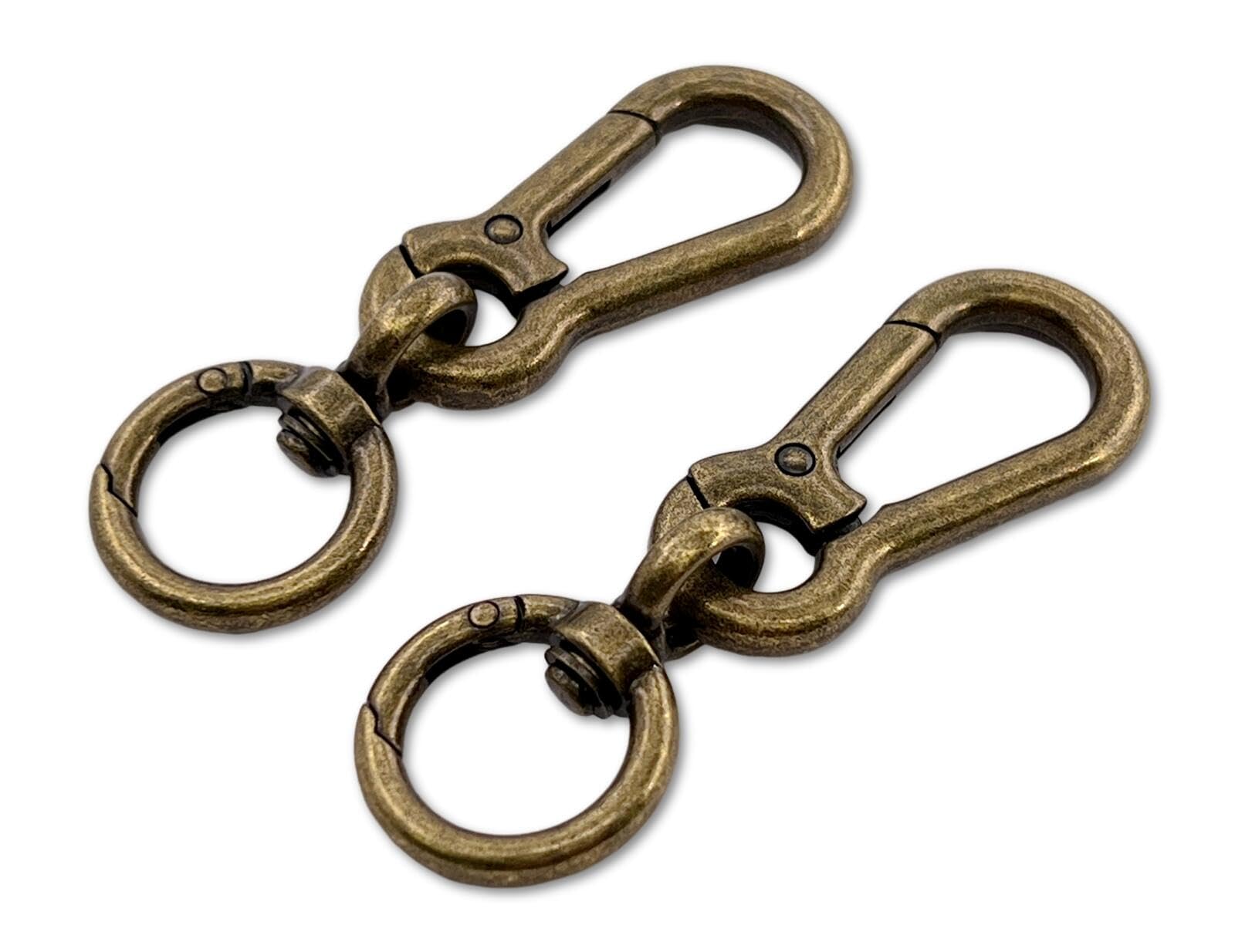 Amazon.co.jp: 「キG」 4個入 回転カン付 カラビナ フック ナス型