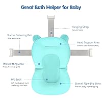 Vista 2 de Colorlife Asiento de Baño para Bebé con Malla de Apoyo, Cojín de Apoyo para Baño Infantil, Cómodo Ajustable Antideslizante de Tres Puntos para Baño