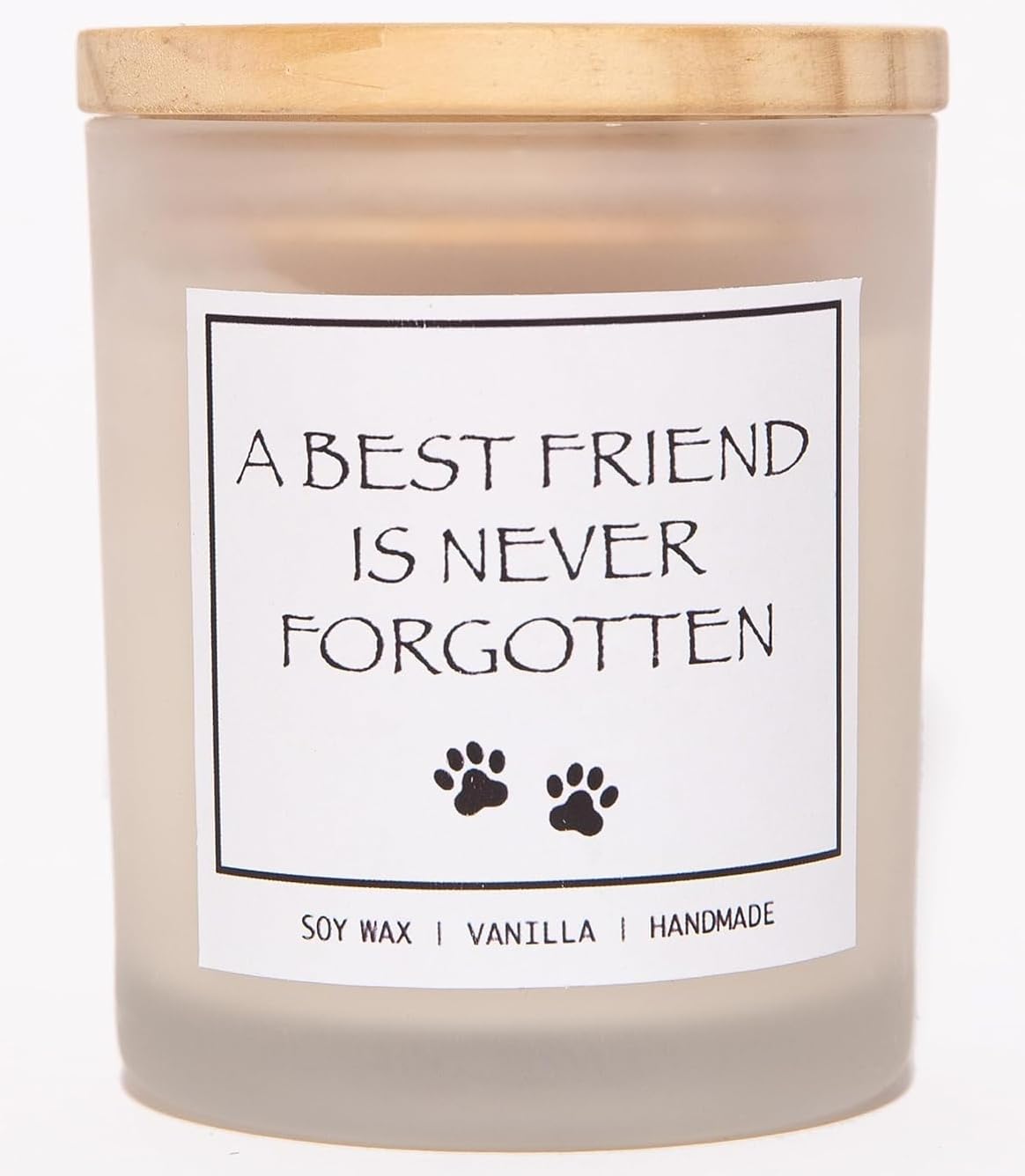 A Best Friend is Never Forgotten Candle - Dog Memorial Gifts for Loss of Dog, Pet Loss Sympathy Gifts, Pet Friendly Lavender Scented Candle, Natural Soy Wax & Natural Essential Oils