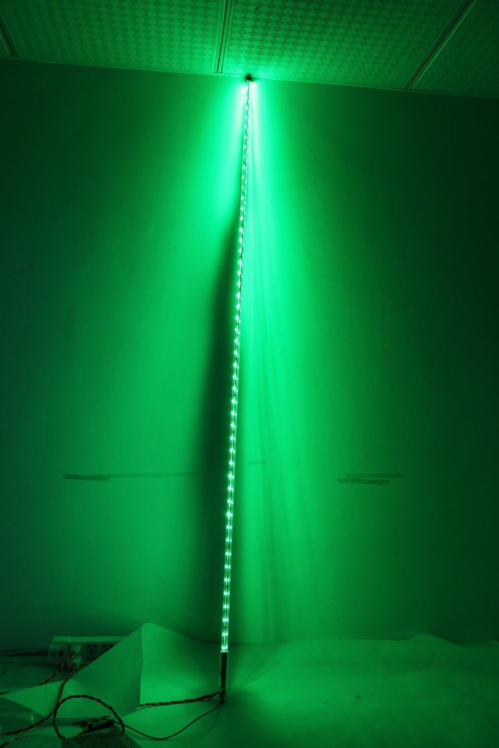 Tuhoo the Second Generation Led Lighted Whip w/Flag Sand Dunes Whip Green or Blue Color (GREEN WHIP 6ft)