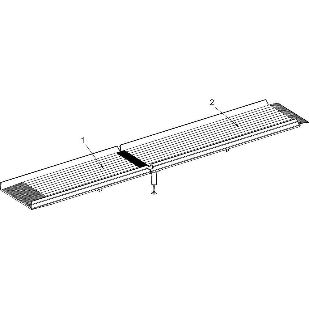 kaiserkraft | Treppenrampe | Rutschfest, Tragfähigkeit 400 kg, LxB 5985 x 1215 mm