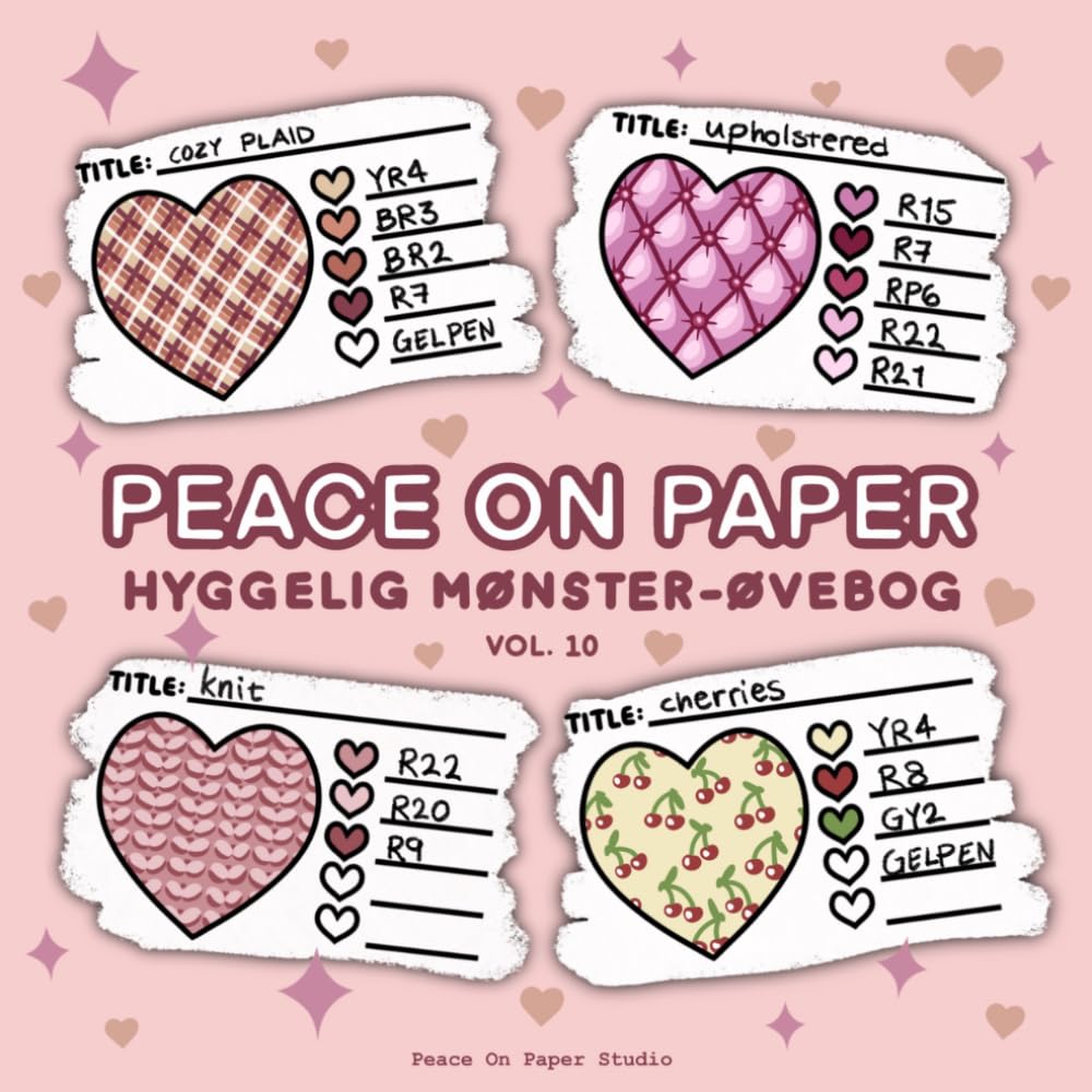 Peace On Paper: Hyggelig Malebog/Øvebog Til Mønstre For Voksne og Teenagere - Volume 10 (Coloring Practice Books)