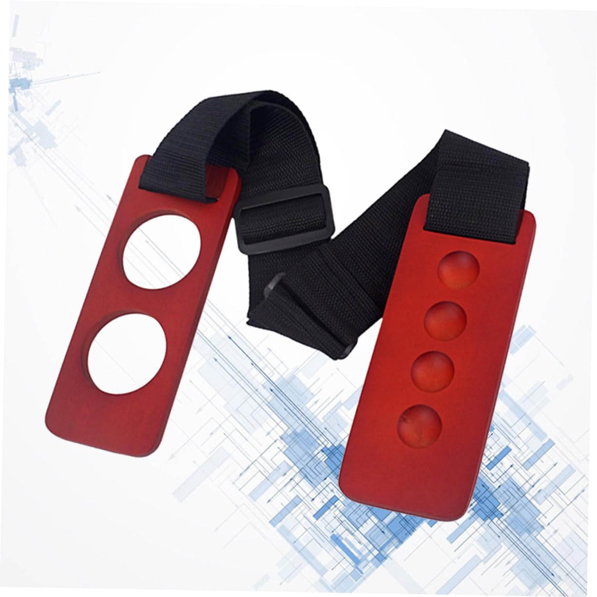 GALPADA Cello Slip End Pin Holder Wooden Anchor Rest with Strap Floor Protector for Cello Players Non Slip Stylish Design Black Red
