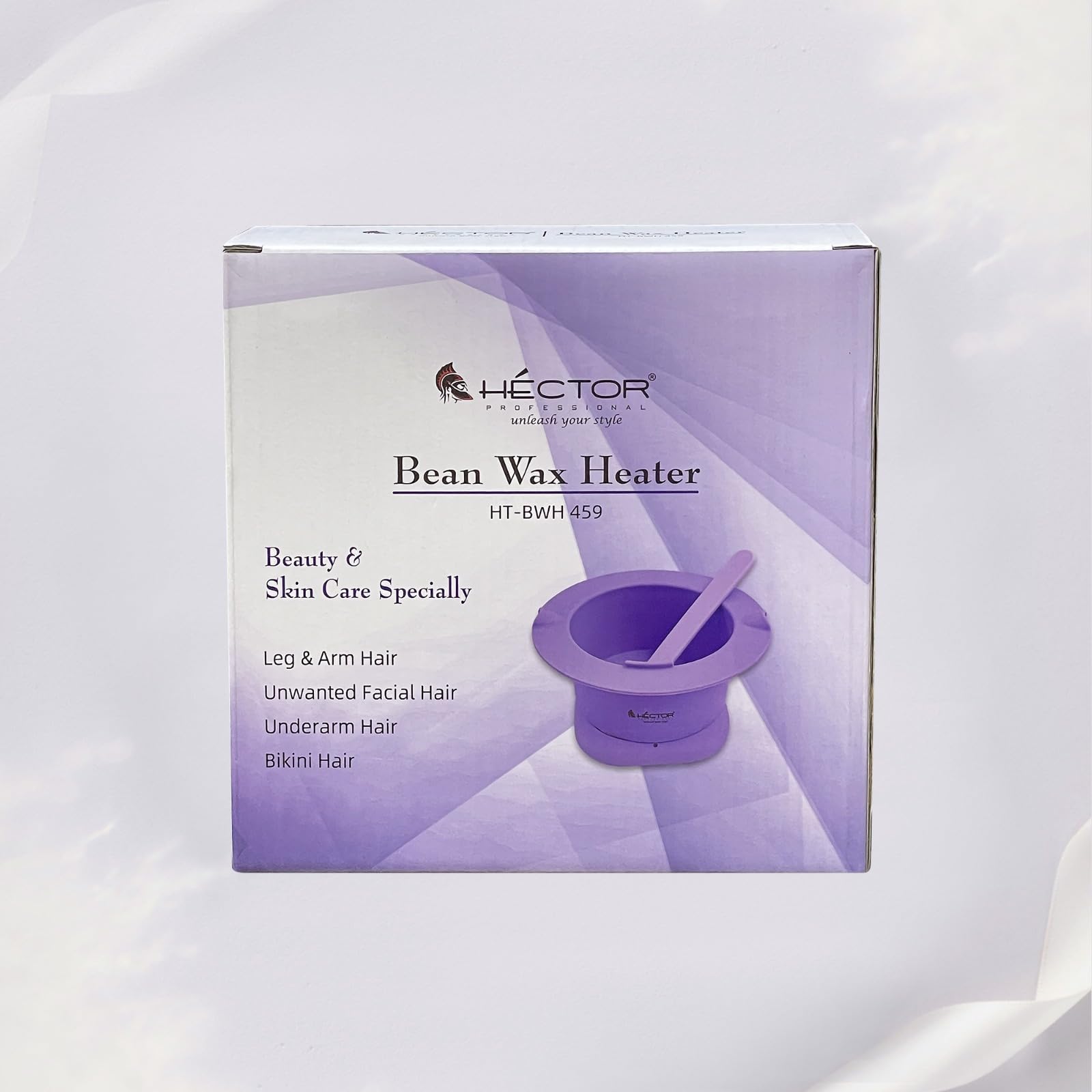 Hector Professional Bean Wax Heater, 400ml Capacity, 5.5-inch Silicon Non-stick Pot, Purple-image-25