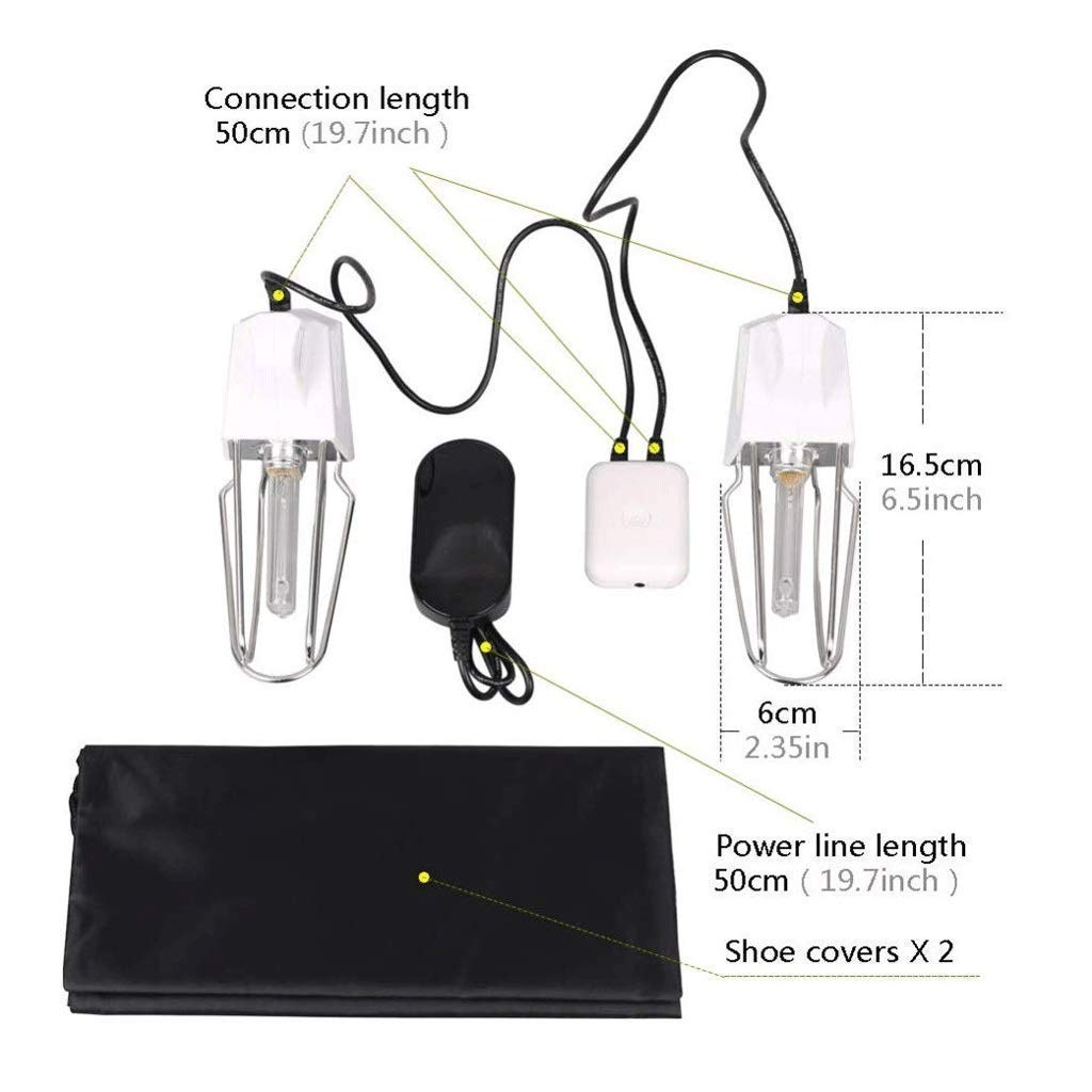 MU Uv-Sterilizzatore Scarpe da Scarpe Scarpe Riscaldatore Sterilizzazione Deodorizzatore per Scarpe, Guanti, Cappelli, Calze, Stivali da Sci Asciugatrice