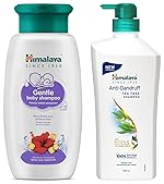 Himalaya Anti-Dandruff Shampoo | Soothes the Scalp & Nourishes Hair | With the goodness of Tea Tree Oil & Aloe Vera | For Women & Men | 700ml & Himalaya Baby Shampoo (400 ml)