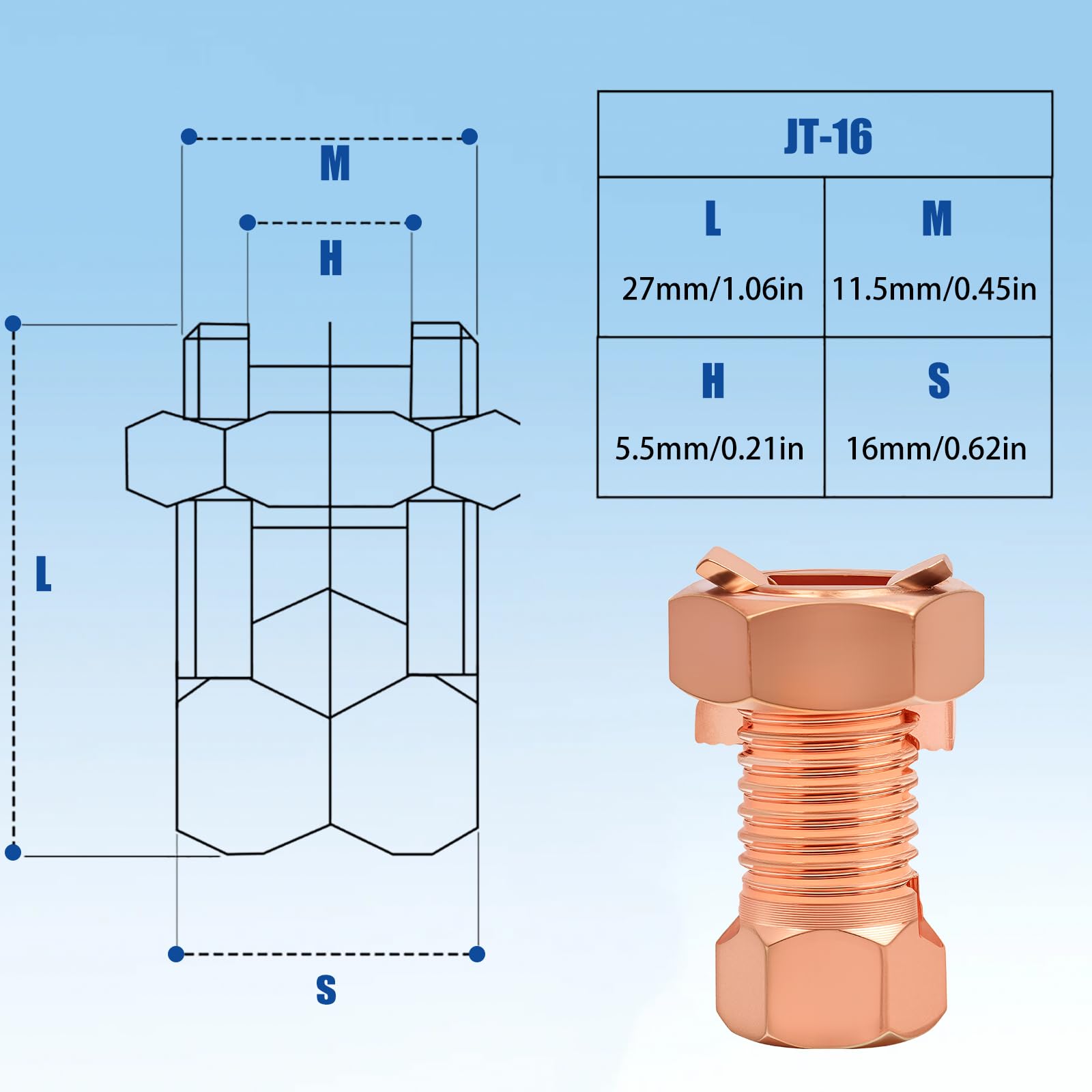Electric Fence Split Bolt Connectors - Brass -5