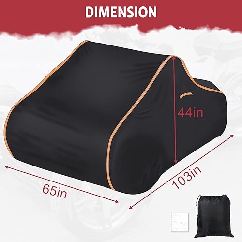 Miniatura 7 de StarknightMT Ryker - Cubierta completa impermeable mejorada compatible con Can-Am Ryker 900/600/Sport/Rally Edition, accesorios de alta resistencia