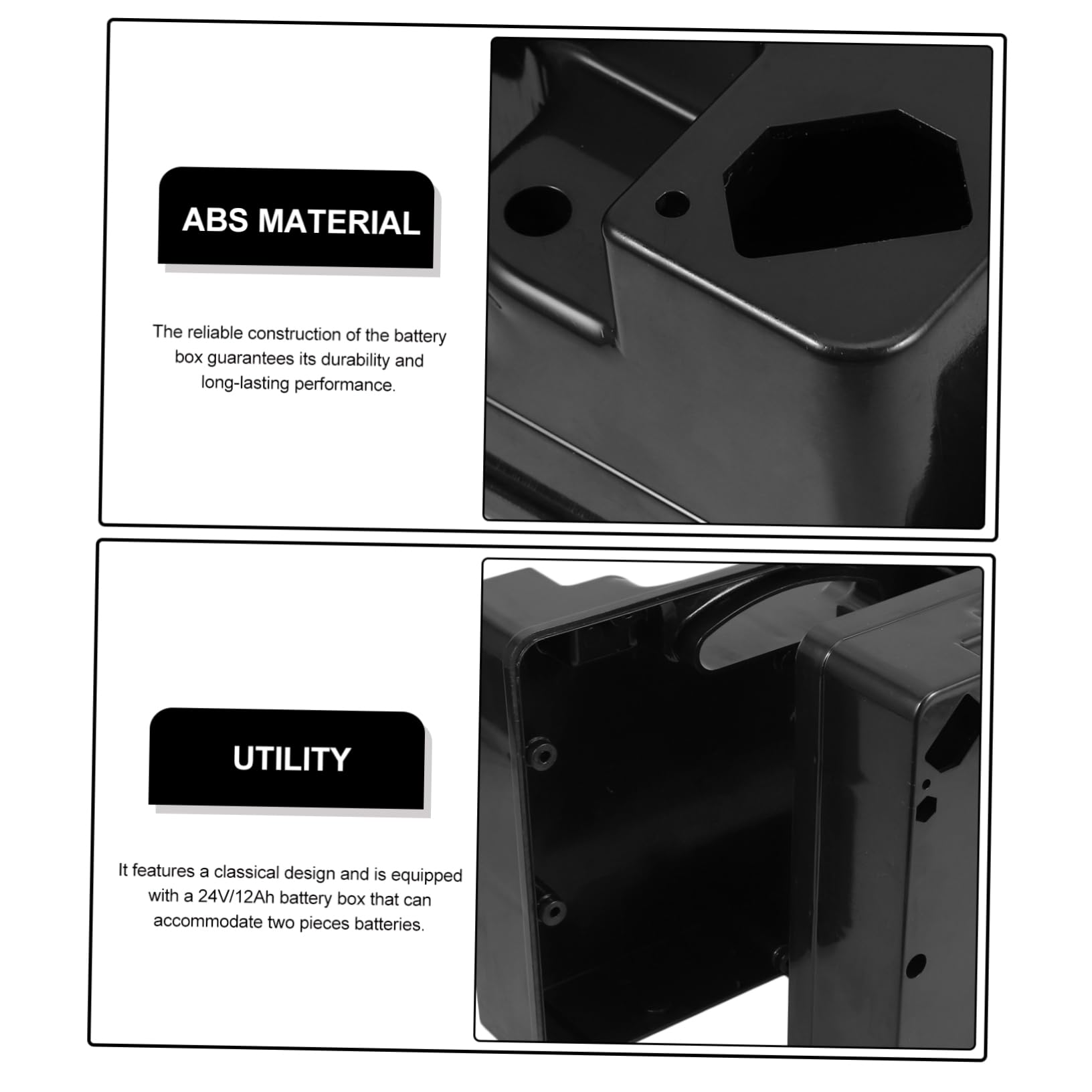 Porta Batteria Per Sedia Rotelle Elettrica Custodia Compatibile Design Compatto e Resistente Facile Installazione Per Uso Prolungato