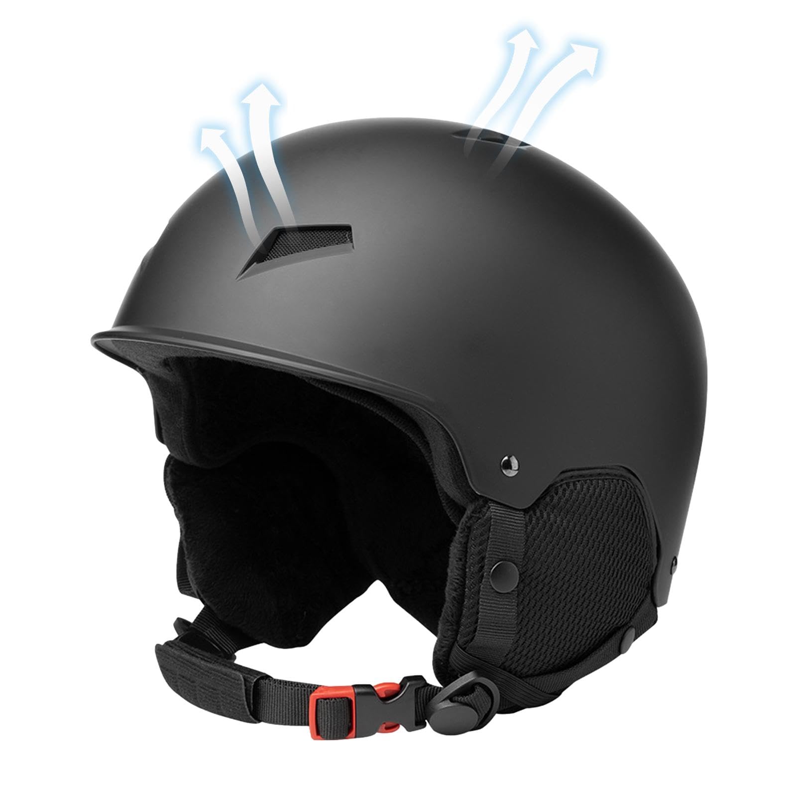 Cappello di sicurezza per lo sci, Cappello di sicurezza per lo snowboard,Cappello rigido di sicurezza per snowboard regolabile ammortizzante - Cappello di sicurezza traspirante con clip per occhiali p
