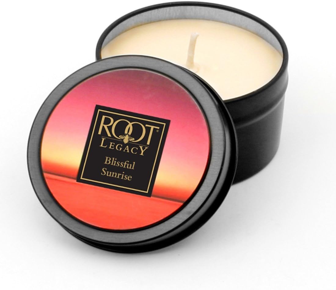 Root Candles Travel Tin Candle, Blissful Sunrise Home