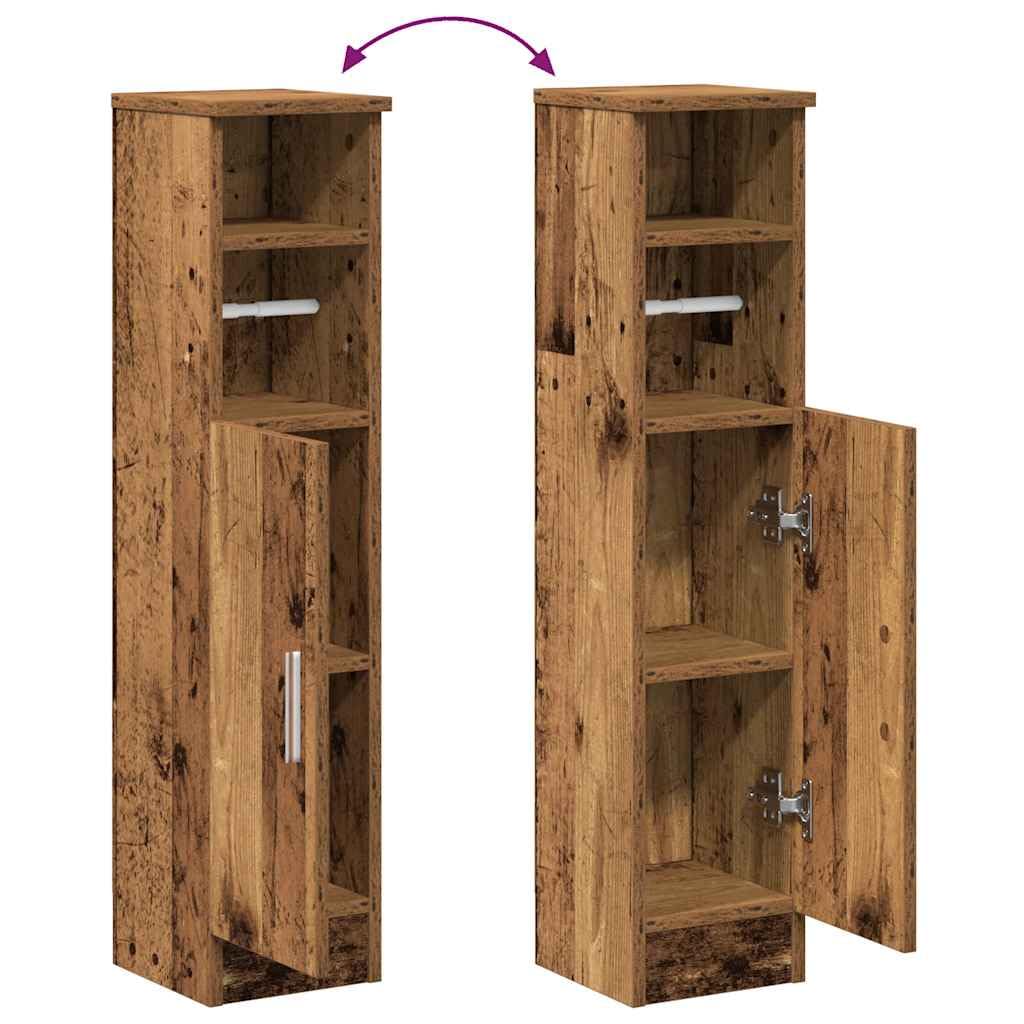 Armario de baño fácil de montar con fijación de puerta opcional como mueble de baño funcional con espacio de almacenamiento, compartimento abierto y cerrado y integrado