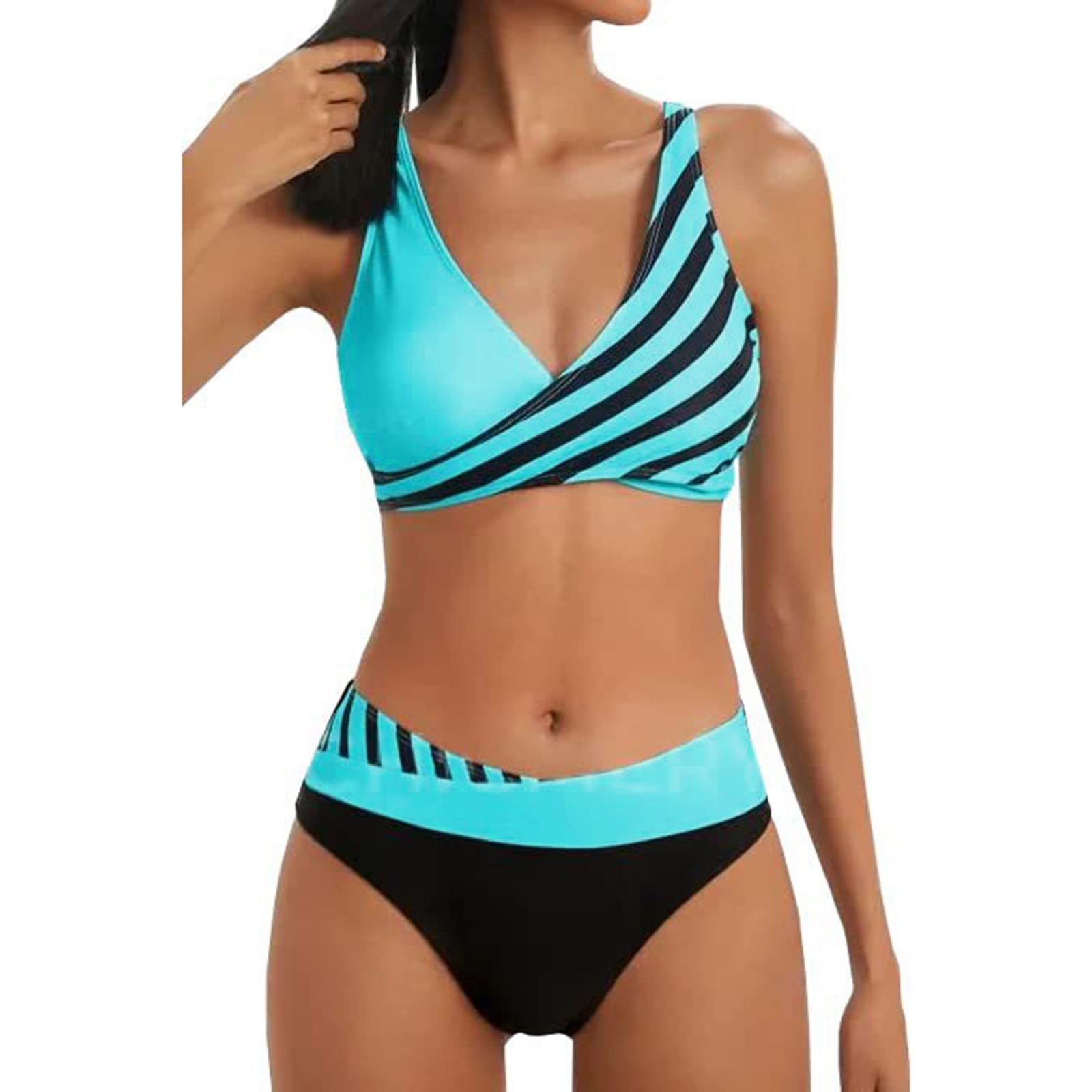 RYTEJFES Conjuntos de Bikinis para Mujer 2024 Sexy Verano Conjunto Traje de Baño Push Up Bohemio Bañadores Reductores Ajustable Dos Piezas Ropa de Baño Bra Playa Bikini Vikinis