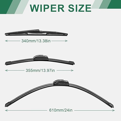 Miniatura 7 de Limpiaparabrisas trasero de 14 pulgadas (14-B), repuesto para Subaru Forester 2022-2006 Ascent 22-19 Impreza 11-04 Legacy 09-05 Outback 19-05