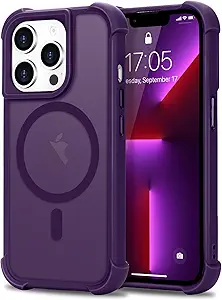 Micoden for iPhone 13 Pro Max Case, Compatible with Magsafe Magnetic Shockproof Slim Translucent Matte Bumper Cover, for Women Men Girls Protective Anti-Scratch Phone Case for iPhone 13 Pro Max,Purple