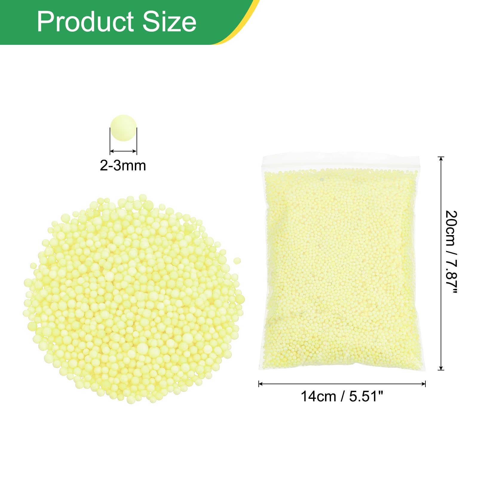 PATIKIL Foam Beads, 2-3mm Foam Balls, Mini Small Balls Polystyrene Beads for DIY Craft Supplies Wedding Party Art Homemade - Image 2