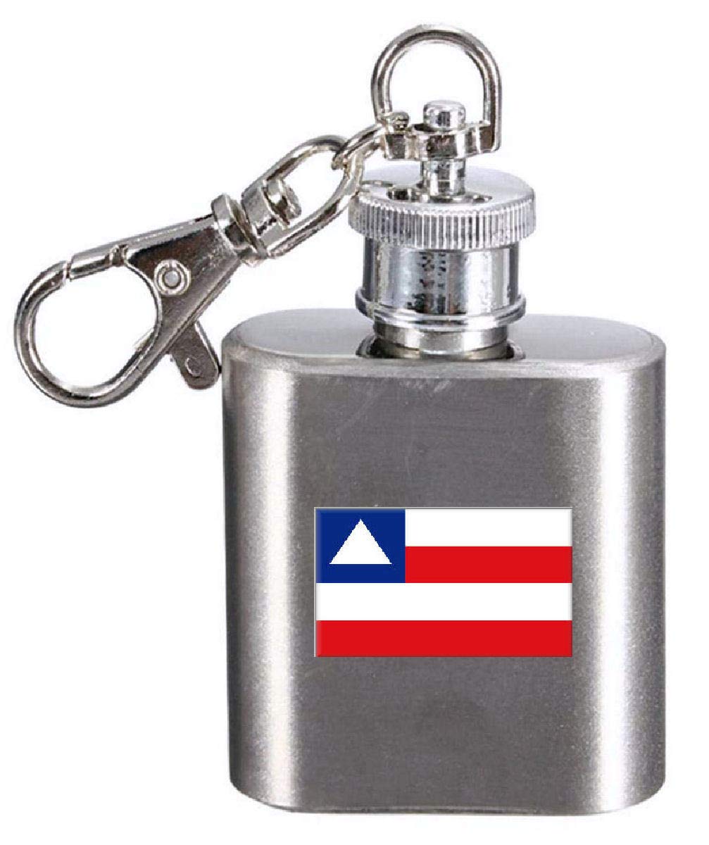 Porte-clés flasque gravé drapeau Bahia idée cadeau souvenir original