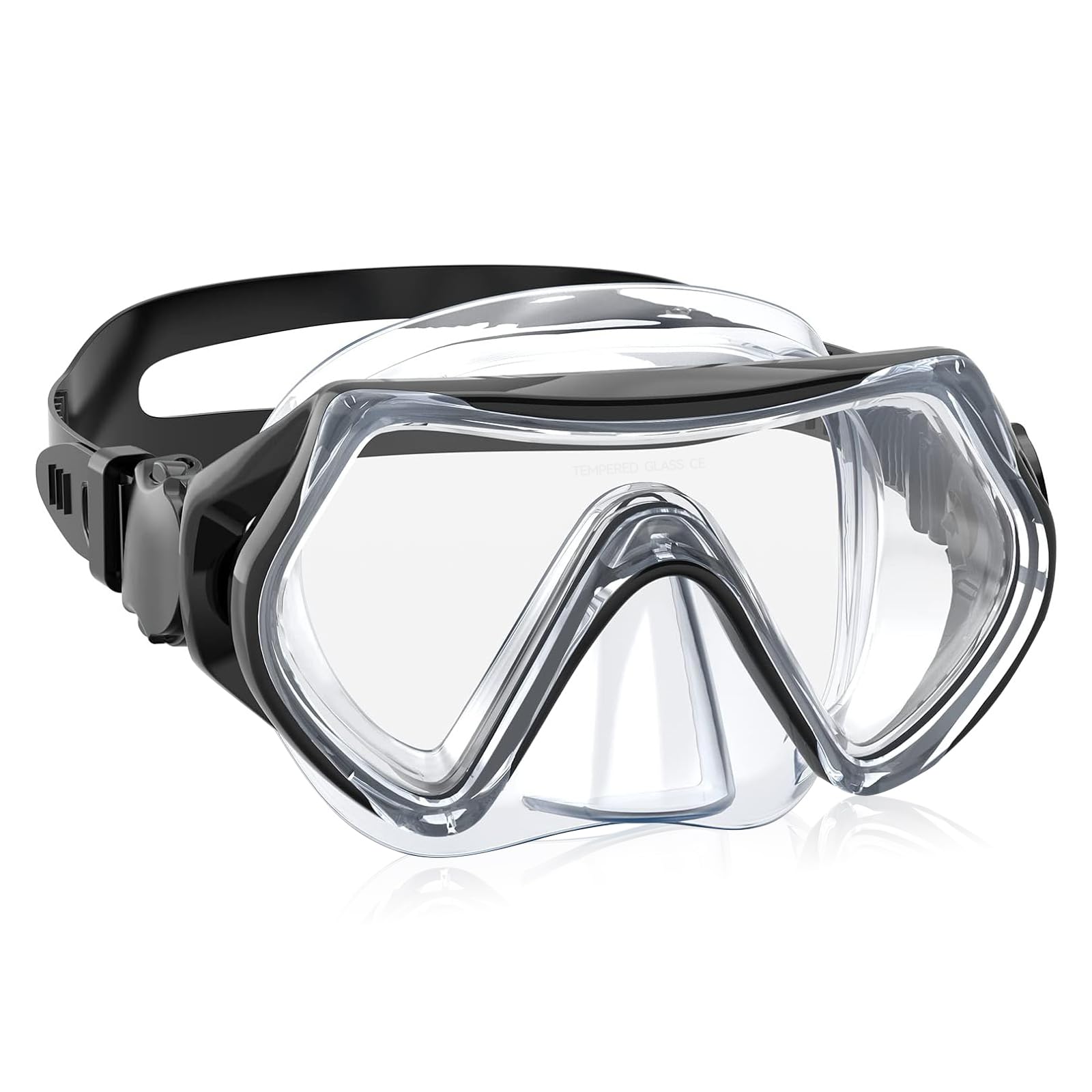 Huanmin Gafas de Buceo Adulto, Gafas Buceo Vidrio Endurecido, Máscara Snorkel Antivaho y a Prueba de Fugas, Gafas Buceo para Hombres Adolescentes Mujeres, para Snorkel Natación y Buceo