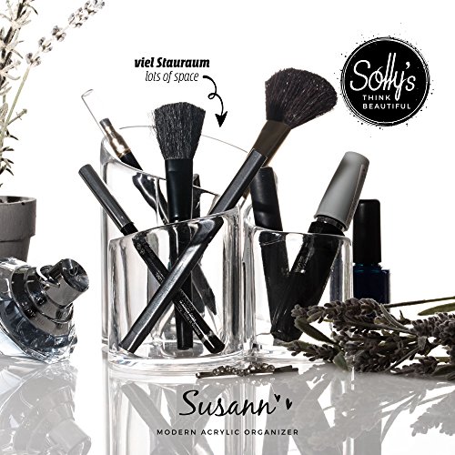 Solly’s Susann - Rangement pour Maquillage - Présentoir Transparent à 3 Compartiments - Image 4
