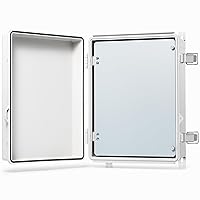 Vista 29 de QILIPSU Carcasa WiFi para exteriores, 14.6 x 10.6 x 5.9 pulgadas, caja de conexiones eléctricas impermeables IP67, plástico ABS transparente