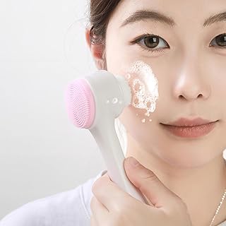 Cepillo de limpieza facial de doble cabeza, l...