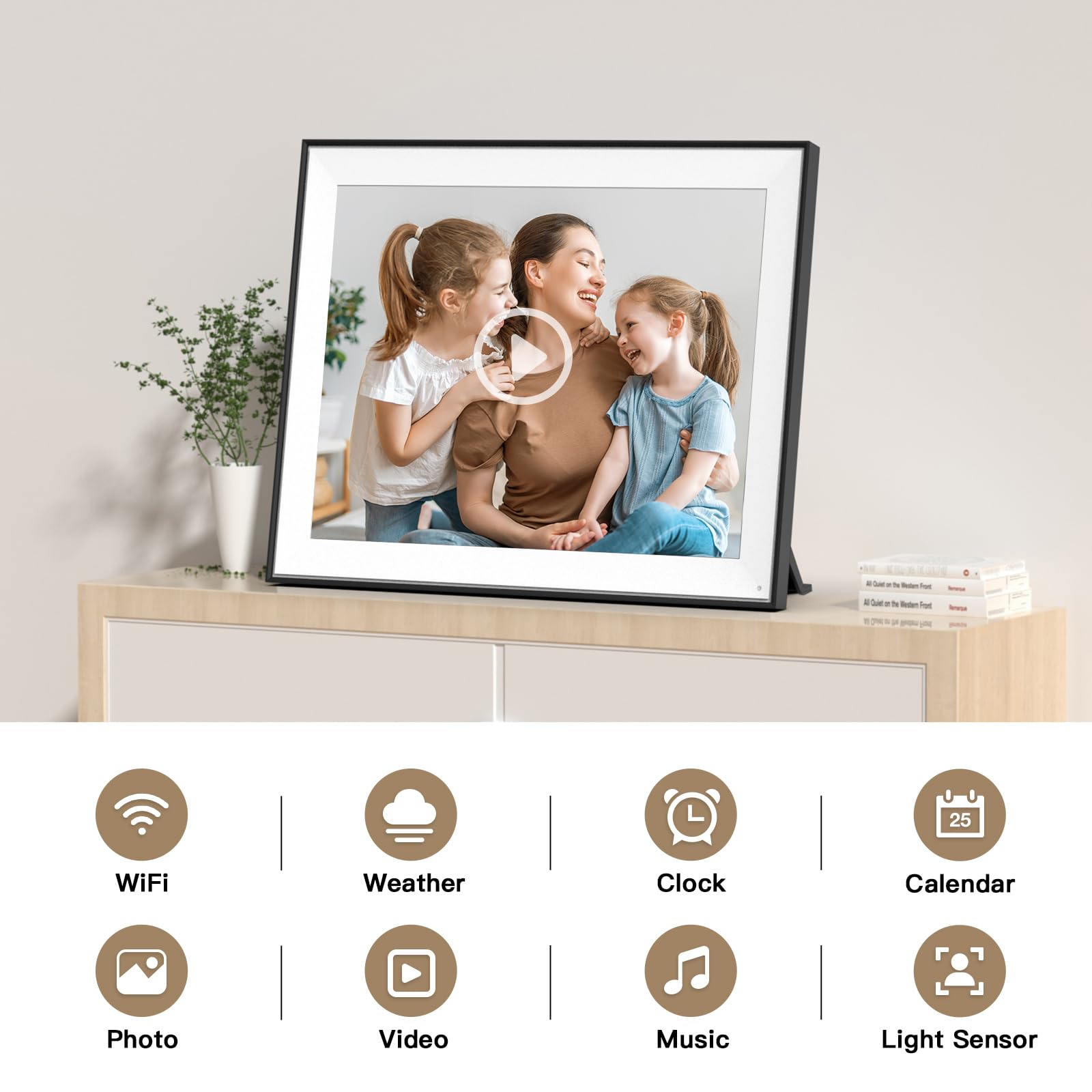 10.1-inch Digital-Photo-Frame Smart Picture Frame - IPS
