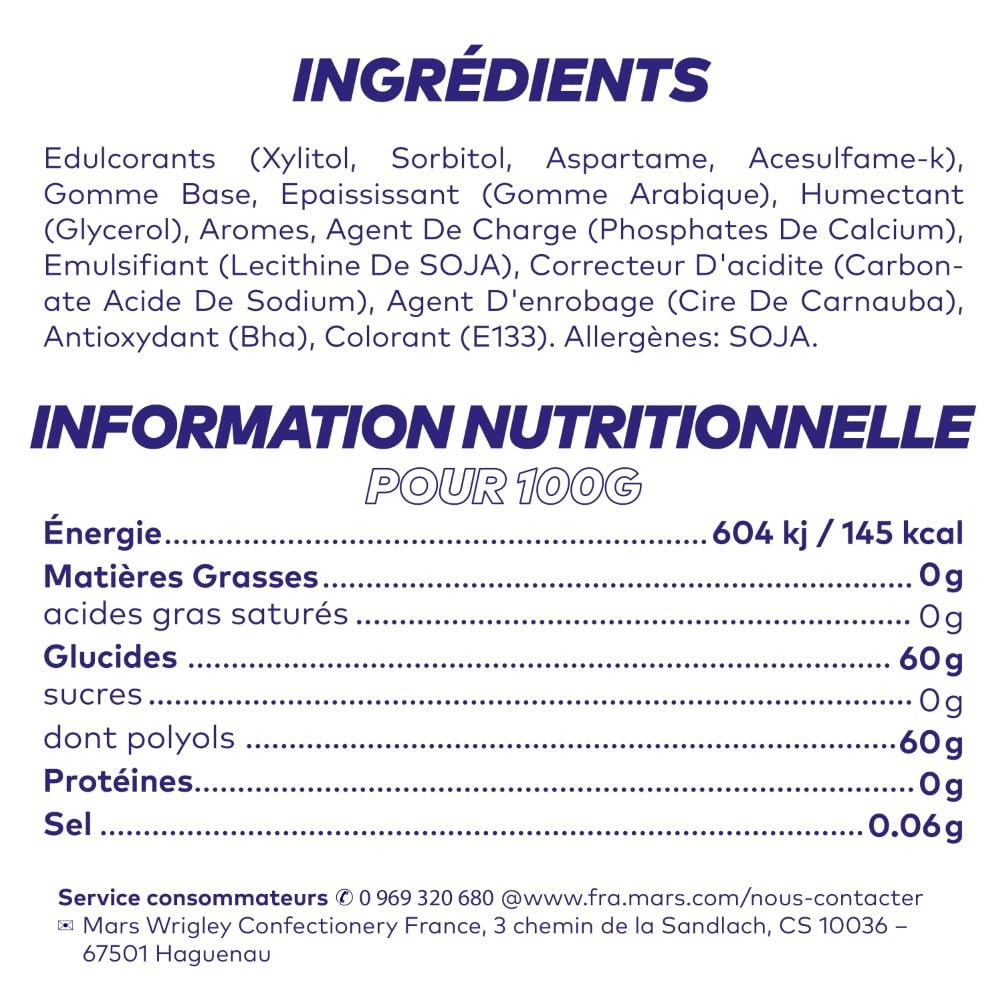 FREEDENT WHITE Chewing Gum Sans Sucre Goût Menthe Verte 30 Paquets 300 Dragées 420g