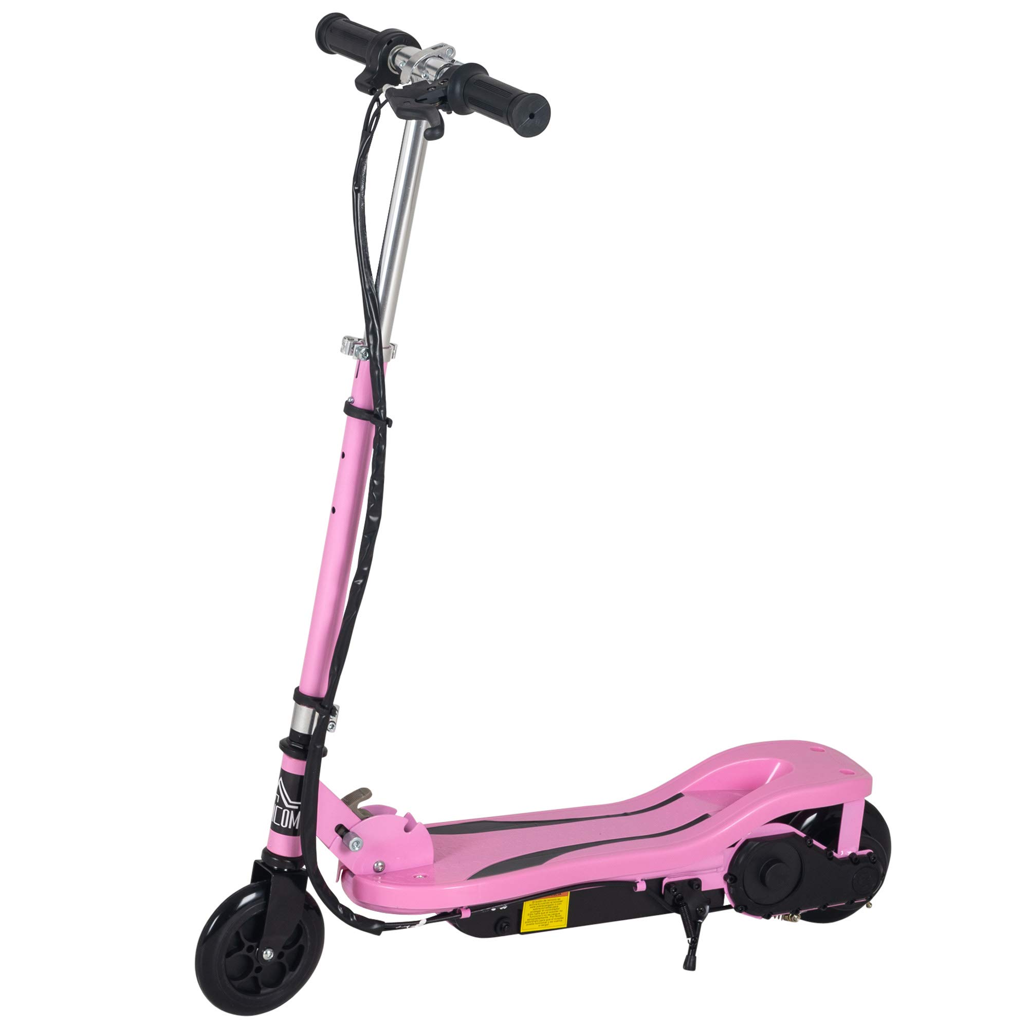 HOMCOM Patinete Eléctrico Plegable para Niños de 7-14 Años, Patinete Eléctrico con Velocidad MAX. 12 km/h, Alcance de 8 km, Altura Ajustable, Freno de Mano