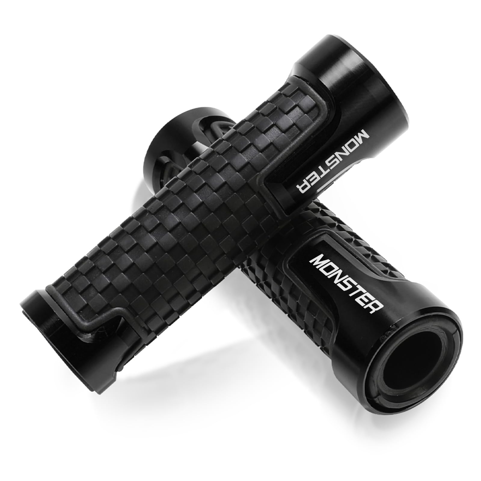 22mm 7/8" Manopole Manubrio Universale Per Monster 400 620 695 696 796 797 821 Stealth 1100 1200 1200S Impugnatura Manopole del manubrio Accessori moto (Nero)