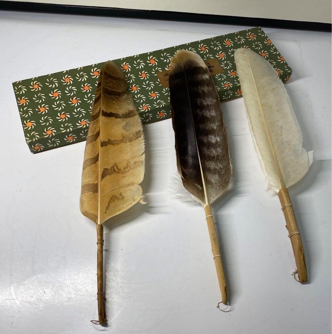 茶道具羽箒3本組セット（紙箱）