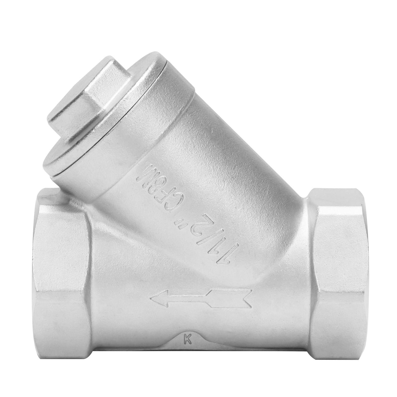 1-1/2 Inch Wye Strainer 100 Mesh Screen Filter Valve - 800 WOG SUS316 CF8M — Amazon image 3