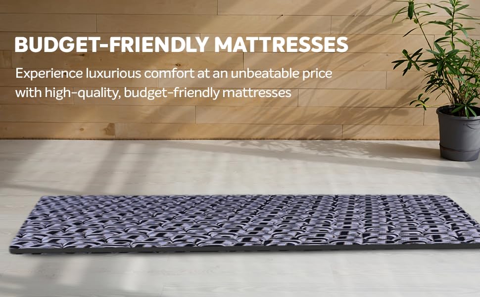 Image of Sleepwell Travel Mattress 1 Inch | Single Bed Mattress | Triple-Layer Quiltec Quilting | Polyester Knitted Fabric | Extra Soft | Multi-Purpose | Light Weight | Easy-to-Store | 72X30X1 | 1 Yr Warranty