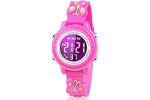 Waterproof LED Kids Watches with Alarm: Perfect Toys for Girls Aged 3-10