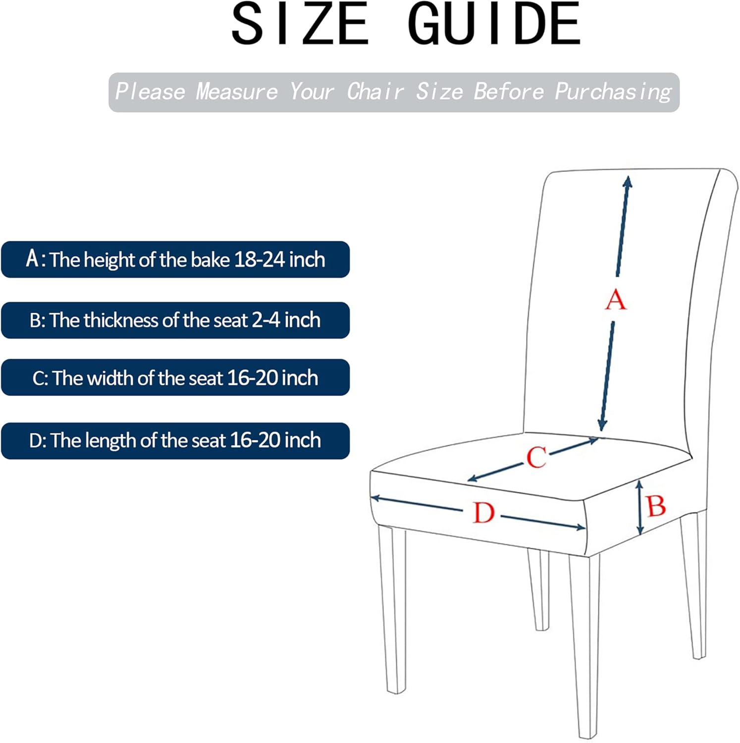 Muuyi Christmas Chair Covers Set of 8 Stretch Dining Room Chair Covers, Washable Protector Cover Seat Slipcover, Merry Christmas Tree - 8Pack