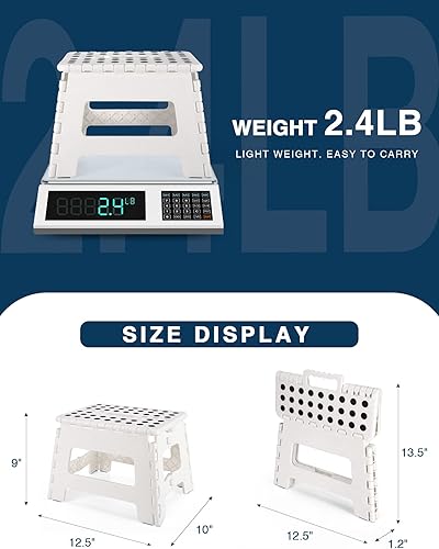 Miniatura 8 de Dyforce Taburete Plegable de 9 Pulgadas, Taburete para Niños, Taburetes Resistentes para Adultos, Taburetes Compactos, Taburetes Ligeros para Niños