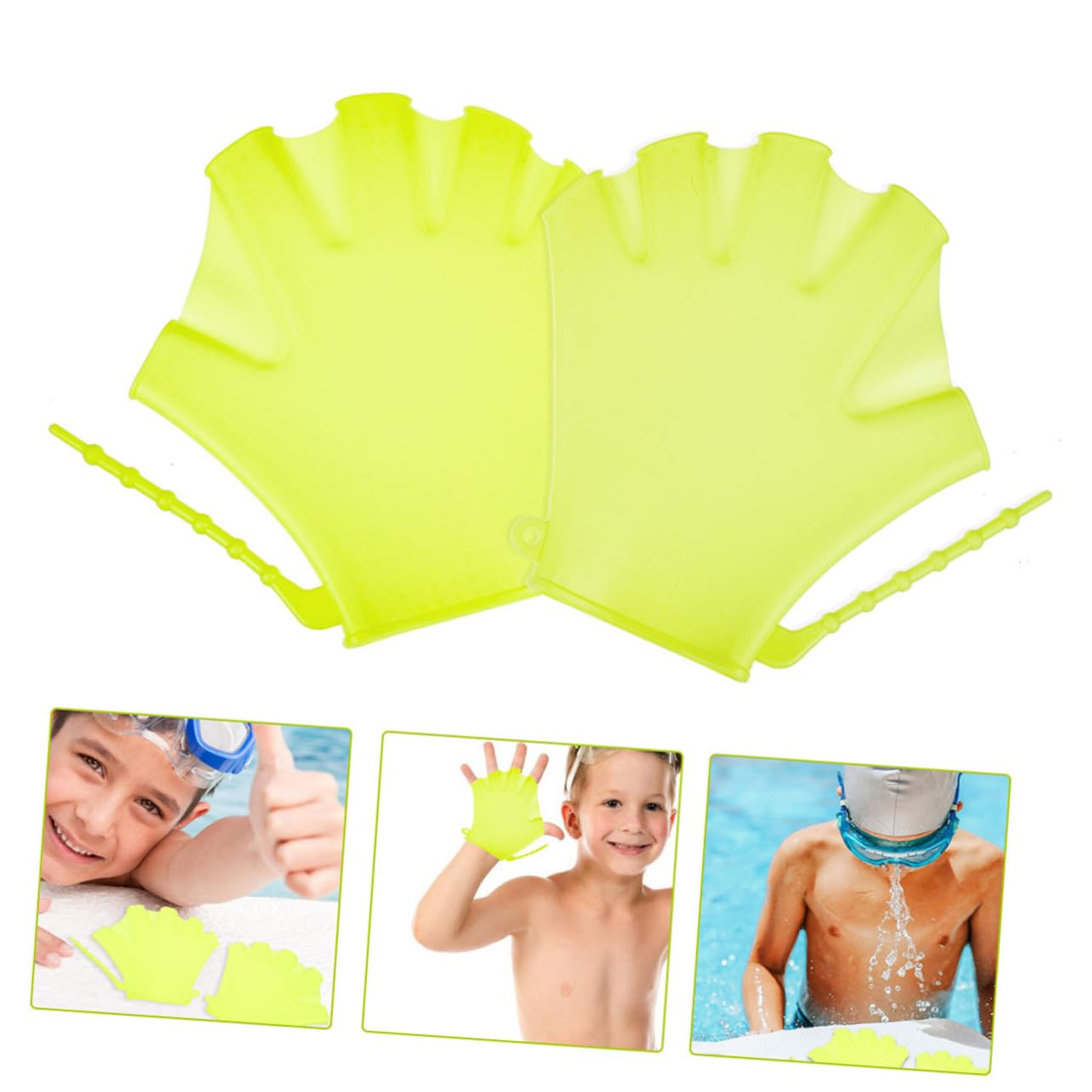 Toddmomy Per Silicone Palette Resistenti all per Allenamento Piscina per Surf E Sport Acquatici Regolabili E Confortevoli per Principianti 4 * 3