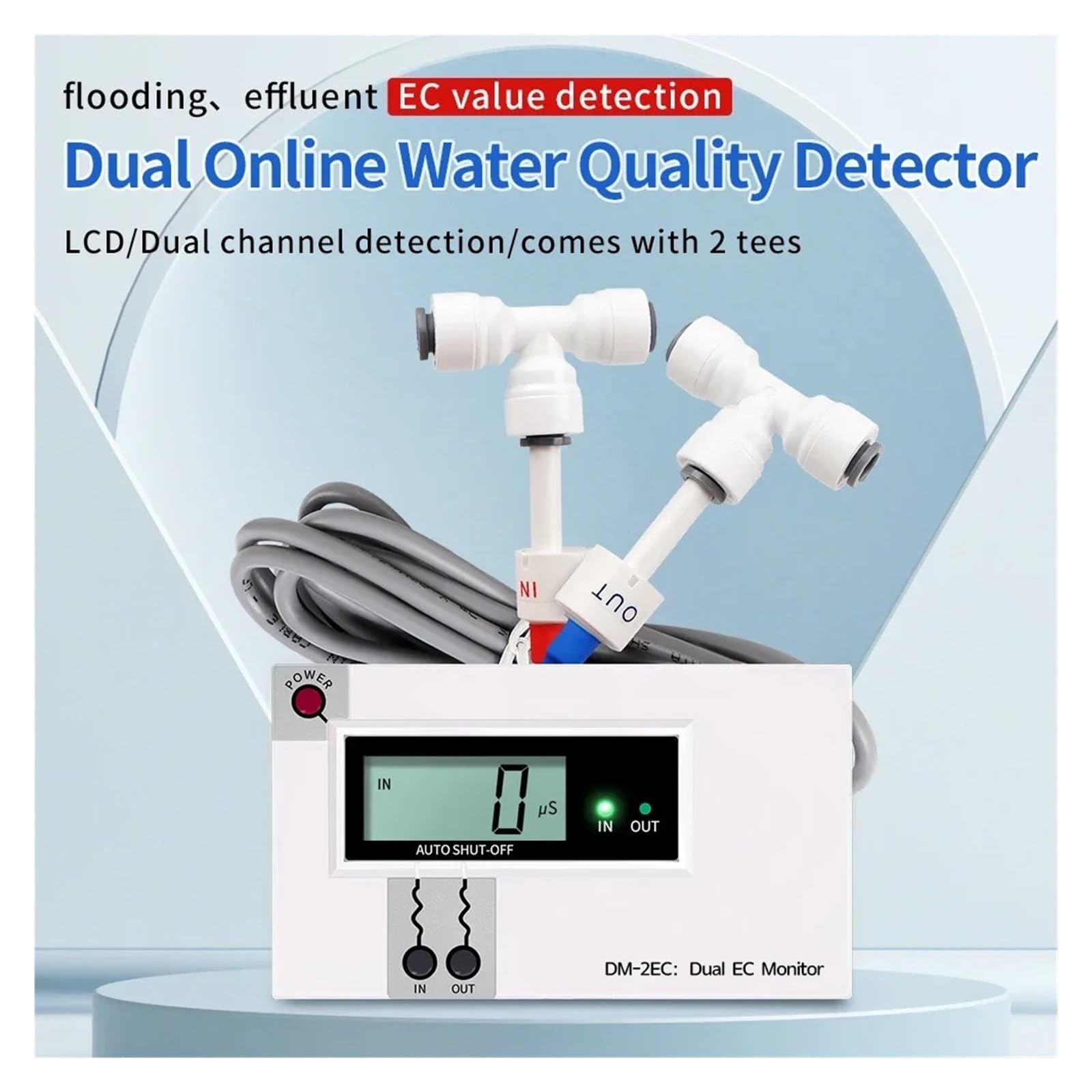 do wody pitnej, akwariów i nie tylko DM1/DM2 TDS/EC Water Quality Tester Dual TDS/EC Meter LCD Display Dual Probe Drinking Water Pool Aquarium PH Meter Tds(TDS Meter)