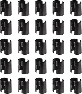Wire Shelf Clips for 3/4" Post, WMDXF Wire Shelving Shelf Lock Clips 25 Pairs 50 Pieces, Shelving Sleeves Replacements, Black