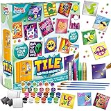 JOYIN 24 Magnetic Mini Tiles Art Kit, Creativity DIY Paint, Arts and Crafts for Kids, DIY Supplies for Party Favors, Family Activity, Birthday Present, Easter Craft and Gift for Kids Boys & Girls