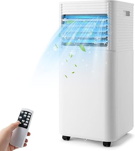PETSITE Aire acondicionado portátil, unidad de refrigeración de CA de 8000 BTU para habitación, unidad de CA 3 en 1 con modo de enfriador de aire,