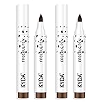 KYDA 2 Pcs Freckle Makeup Pen, Natural Lifelike Freckle Makeup Magic Color, Waterproof Longlasting Soft Dot Sopt Pen, for Natural Effortless Sunkissed-Dark Brown